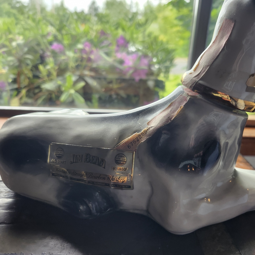 Jim Beam Black and Gold Decorative Decanter
